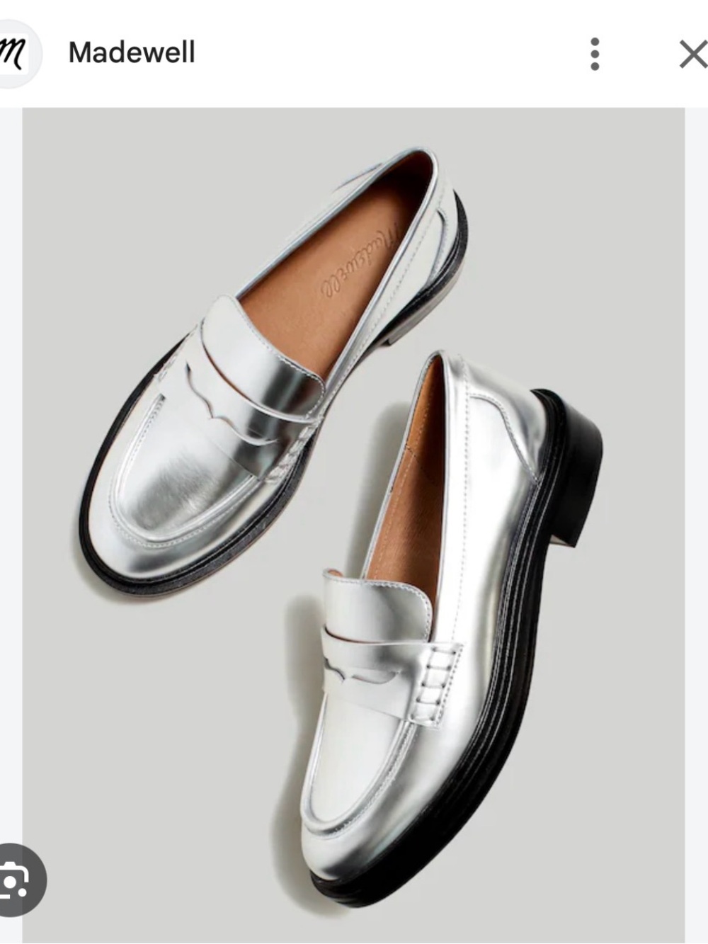 Madewell The Vernon Loafer silver